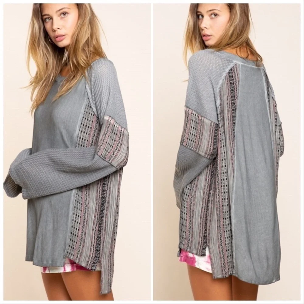 POL Mix It Up in Comfy Knits Top - Picture 5 of 15
